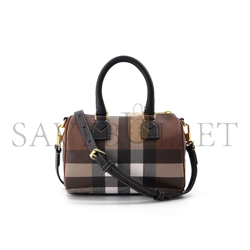 BURBERRY CHECK MINI BOWLING BAG 806966311 (18.5*12*11cm)